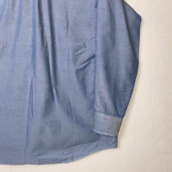 Vintage American LL Bean Men 17-35 Single Needle Tailoring Blue Button Down - Picture 12 of 14